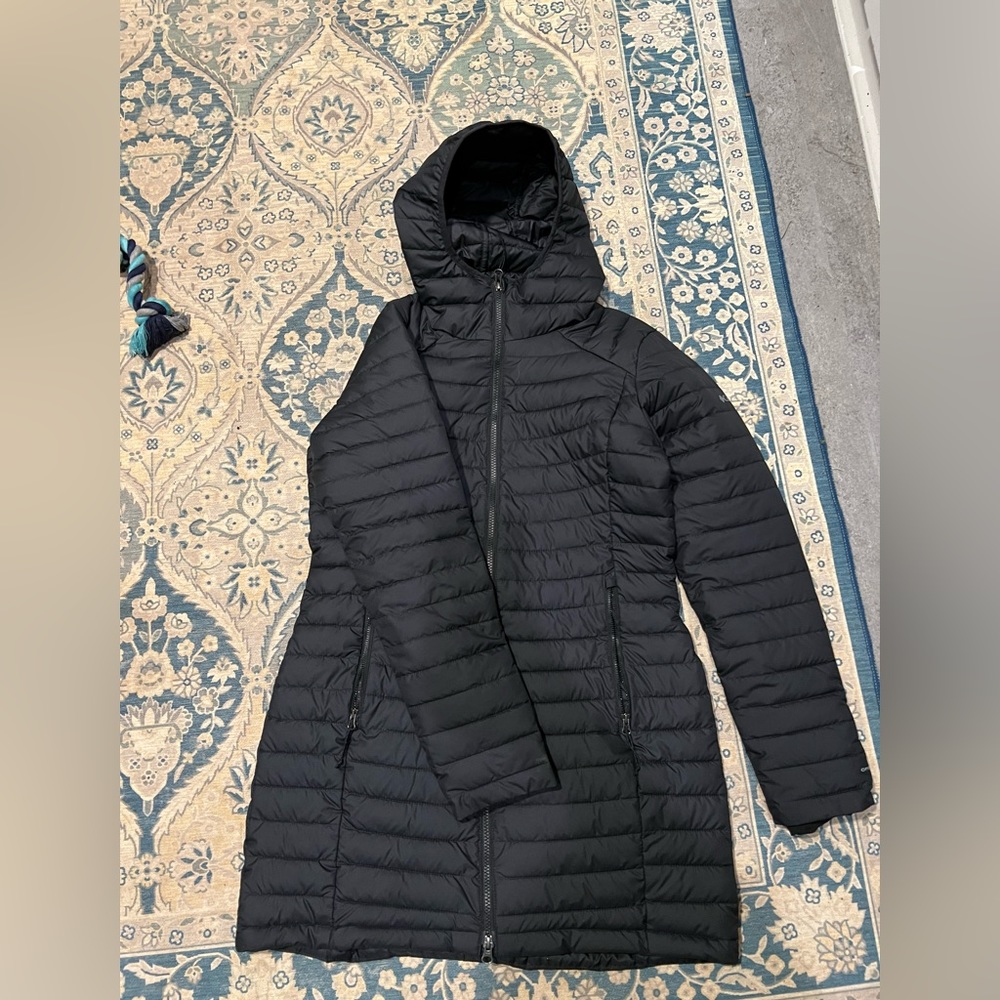 Black Columbia Powderlite medium length Jacket